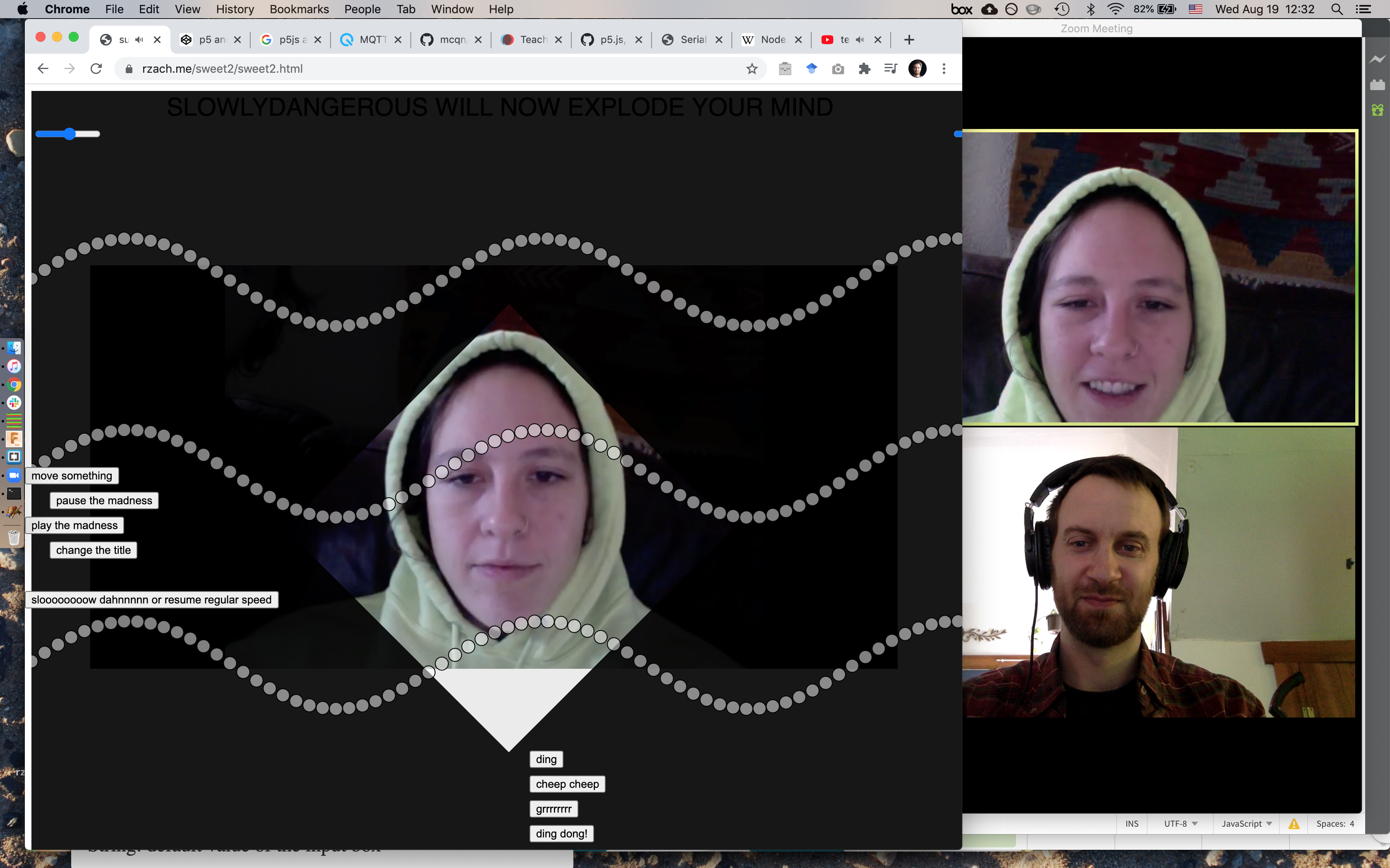 Experimenting with live-sourced video with overlays