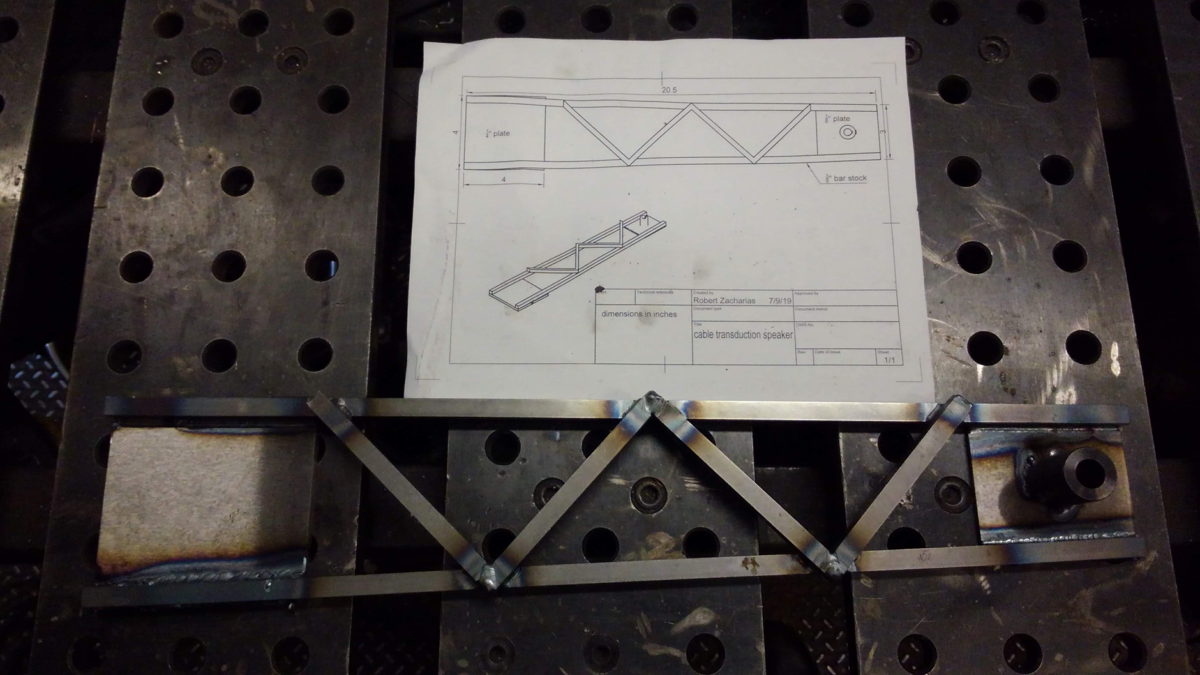 Welded to plan
