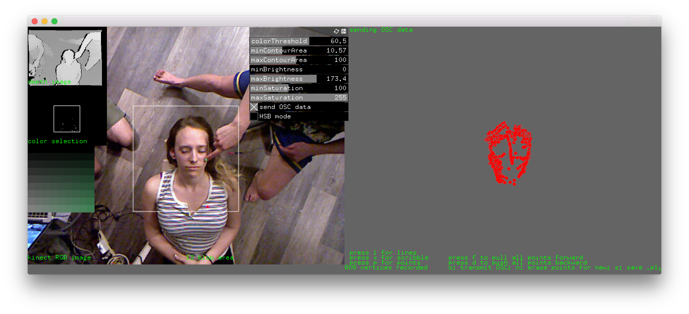 Screenshot of the software interface